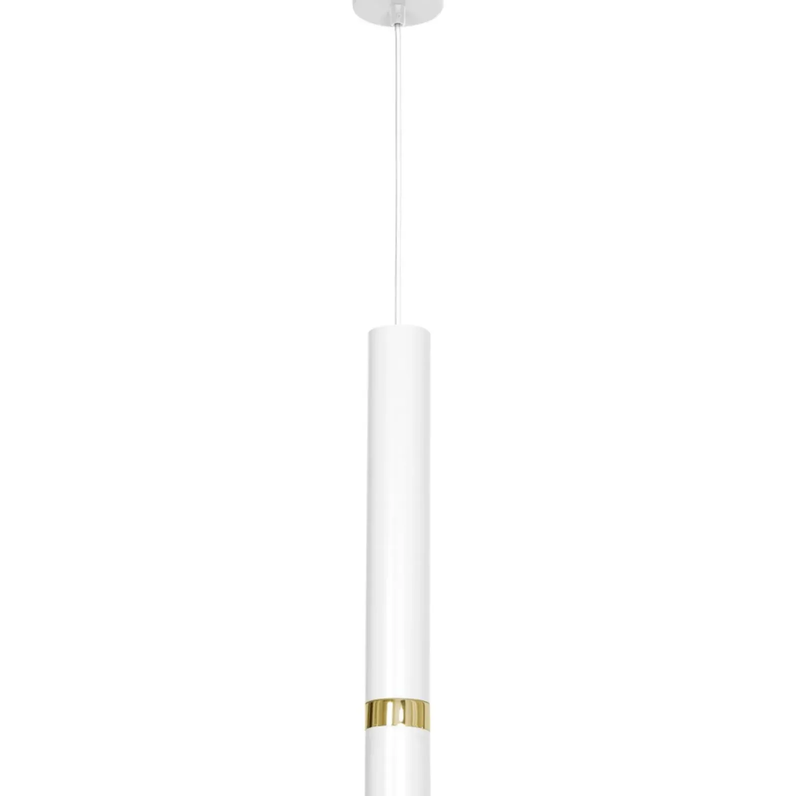 Sklep Kaja Biała lampa wisząca, złoty element ozdobny LX 1546 z serii RENO | Kaja Store