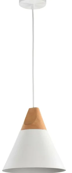 Sklep Kaja Biała lampa z dodatkiem drewna P359-PL-01-W BICONES | Kaja Oświetlenie New