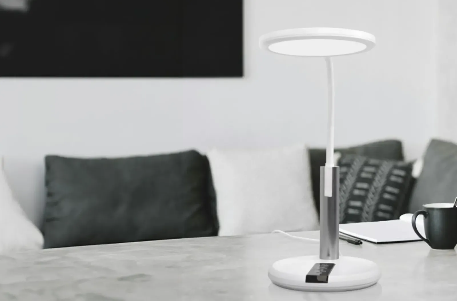 Sklep Kaja Biała lampka biurkowa, elastyczne ramię K-BL1513A BIAŁY z serii ERIS* Lampki Biurkowe|Lampy Led