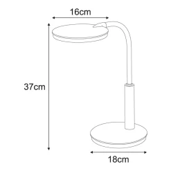 Sklep Kaja Biała lampka biurkowa, LED 10W, neutralna K-BL1237 BIAŁY z serii DINO* Lampki Biurkowe|Lampy Led
