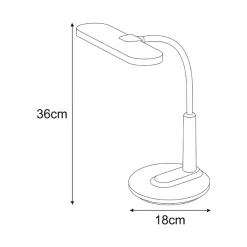 Sklep Kaja Biała lampka biurkowa, ruchome ramię K-BL1185 BIAŁY z serii DAFI* Lampki Biurkowe|Lampy Led