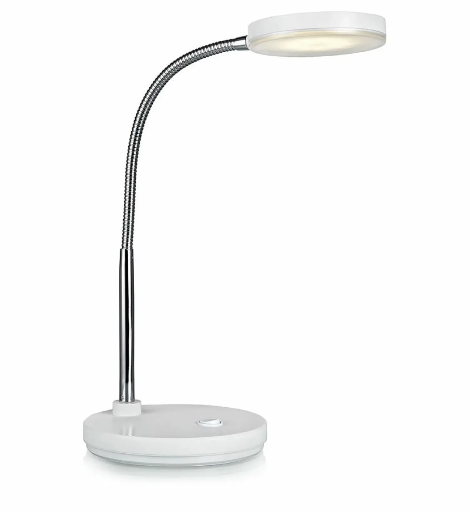 Sklep Kaja Biała lampka biurkowa z włącznikiem na oprawie 106467 | Kaja* Lampy Led|Lampki Biurkowe