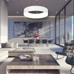 Sklep Kaja Biała, ledowa lampa wisząca, regulowana wysokość ML6357 z serii OHIO | Kaja Oświ Store