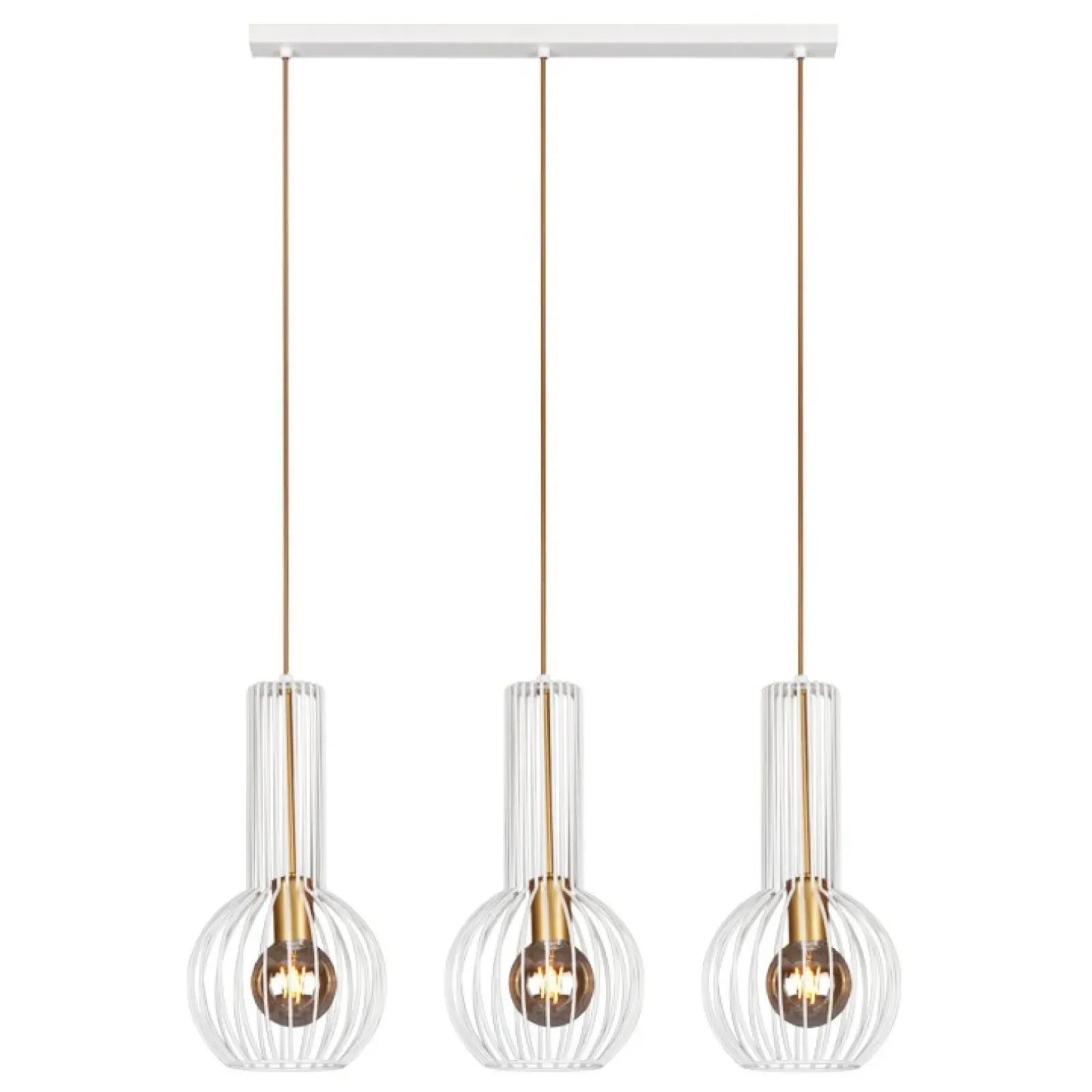 Sklep Kaja Biała listwa z drucianymi lampami K-4526 ARVI WHITE | Kaja Oświetlenie Sale