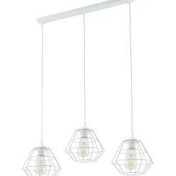 Sklep Kaja Biała listwa z wiszącymi, drucianymi kloszami TK 6212 - DIAMOND NEW biały Hot