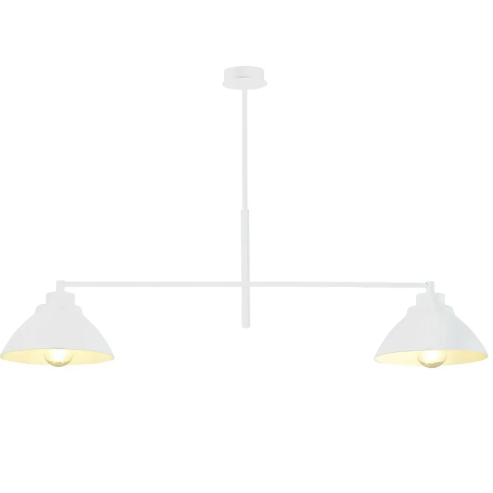 Sklep Kaja Biała, loftowa lampa wisząca wykonana z metalu 1212/2 z serii MAVERICK biały Store