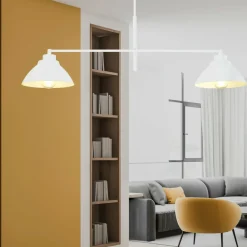 Sklep Kaja Biała, loftowa lampa wisząca wykonana z metalu 1212/2 z serii MAVERICK biały Store