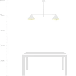 Sklep Kaja Biała, loftowa lampa wisząca wykonana z metalu 1212/2 z serii MAVERICK biały Store