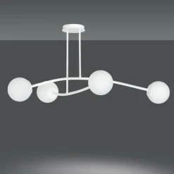 Sklep Kaja Biała, minimalistyczna lampa sufitowa do salonu 1025/4 HALLDOR | Kaja biały Sale