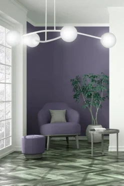 Sklep Kaja Biała, minimalistyczna lampa sufitowa do salonu 1025/4 HALLDOR | Kaja biały Sale