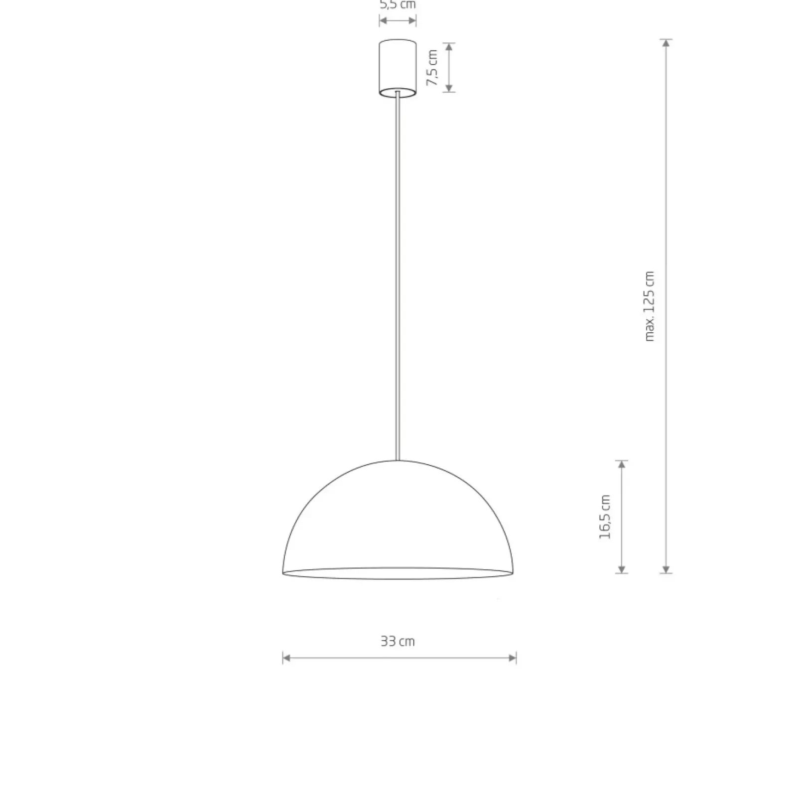 Sklep Kaja Biała, minimalistyczna lampa wisząca ⌀33cm 10695 HEMISPHERE | Kaja biały Sale