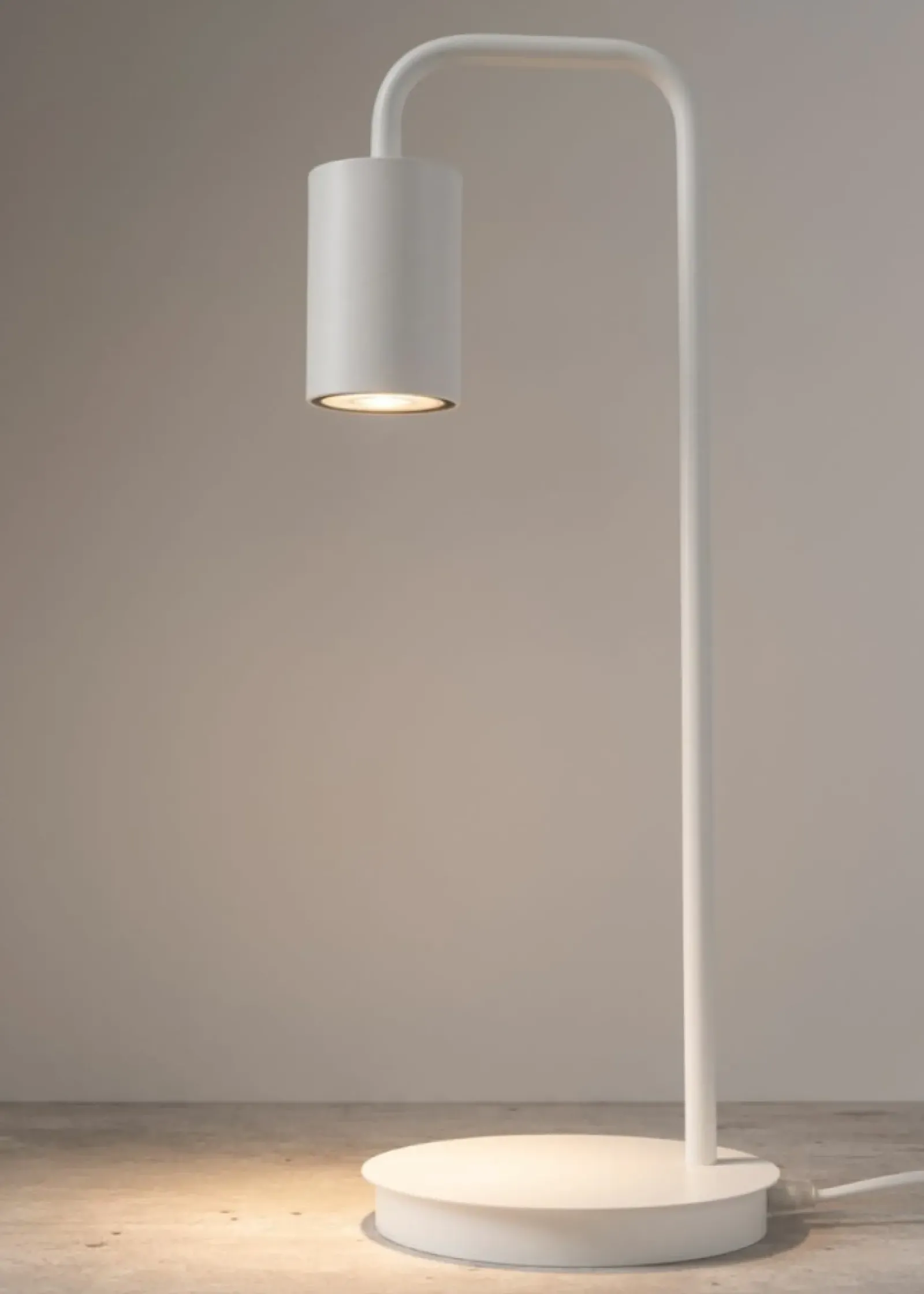 Sklep Kaja Biała, minimalistyczna lampka biurkowa SIG 50313 z serii LUIS | Kaja* Lampki Biurkowe