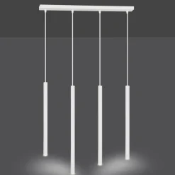 Sklep Kaja Biała niesymetryczna lampa wisząca na listwie 553/4 | Kaja Oświetlenie biały Store