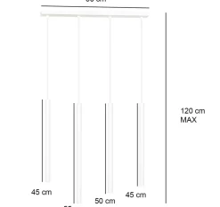 Sklep Kaja Biała niesymetryczna lampa wisząca na listwie 553/4 | Kaja Oświetlenie biały Store