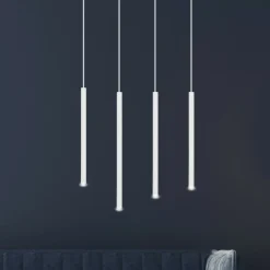 Sklep Kaja Biała niesymetryczna lampa wisząca na listwie 553/4 | Kaja Oświetlenie biały Store