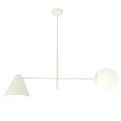 Sklep Kaja Biała, nowoczesna lampa do sypialni 1348/2 HERMES 2 WHITE | Kaja biały Shop