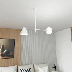 Sklep Kaja Biała, nowoczesna lampa do sypialni 1348/2 HERMES 2 WHITE | Kaja biały Shop