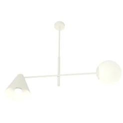 Sklep Kaja Biała, nowoczesna lampa do sypialni 1348/2 HERMES 2 WHITE | Kaja biały Shop