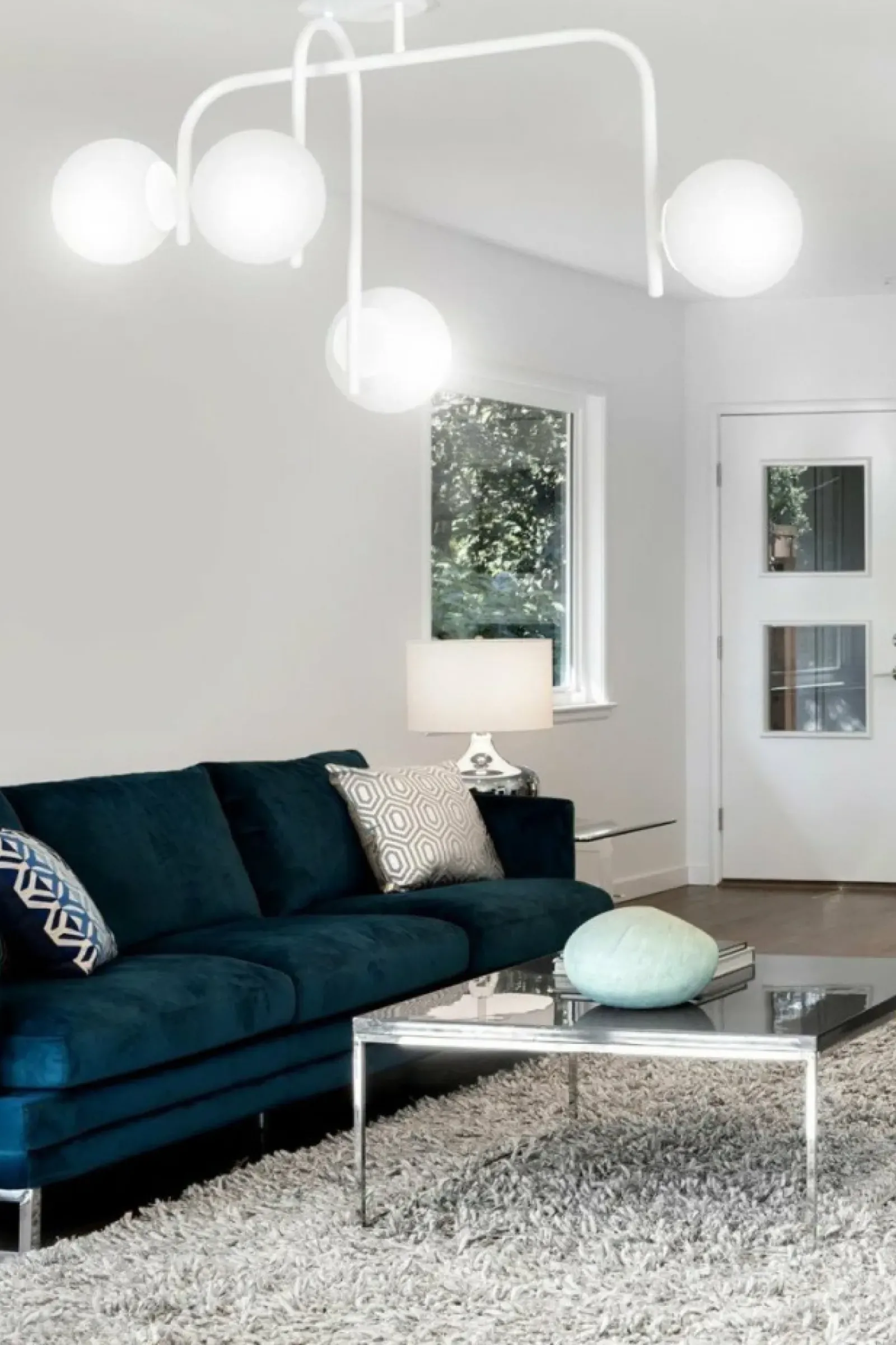 Sklep Kaja Biała, nowoczesna lampa sufitowa do sypialni 1031/4B KALF | Kaja biały Store