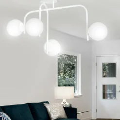 Sklep Kaja Biała, nowoczesna lampa sufitowa do sypialni 1031/4B KALF | Kaja biały Store