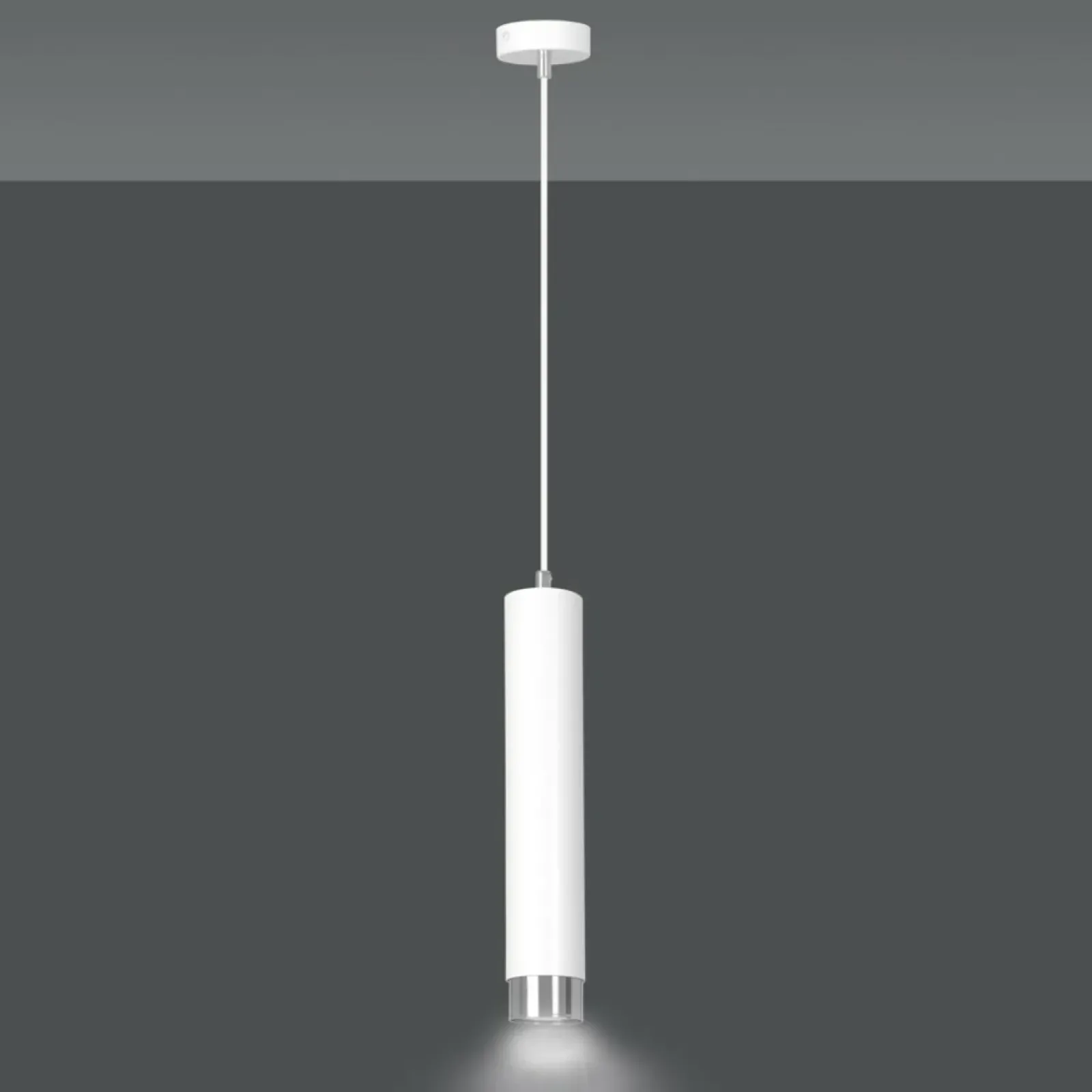 Sklep Kaja Biała pasująca do każdego wnętrza lampa wisząca 641/1 | Kaja Cheap