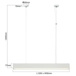Sklep Kaja Biała, pozioma listwa LED 120cm LP-1401/1P L WH SMART LUCI L | Kaja Best Sale
