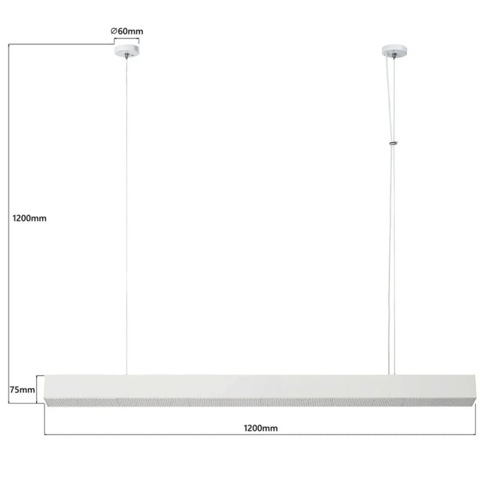 Sklep Kaja Biała, szeroka lampa LED 120cm LP-1201/1P L WH SMART MIRA L | Kaja Best Sale