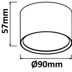 Sklep Kaja Biała tuba downlight LED do łazienki LP-6331/1C IP54 BK z serii KENDAL* Lampy Led