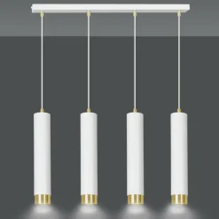 Sklep Kaja Białe lampy wiszące na listwie idealne do salonu 642/4 | Kaja Best