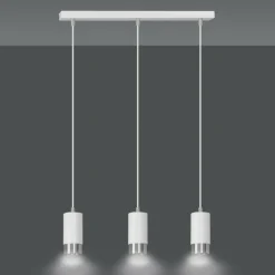 Sklep Kaja Białe lampy wiszące ze srebrnymi elementami 814/3 | Kaja Oświetlenie Clearance