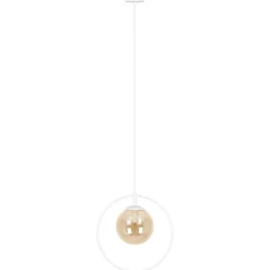 Sklep Kaja Biało-bursztynowa lampa wisząca do sypialni K-5309 z serii ALMA Flash Sale