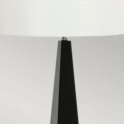 Sklep Kaja Biało-czarna lampa stołowa do salonu ASCENT-TL-BLK-W z serii ASCENT* Lampki Stołowe Z Abażurem|Tradycyjne Lampki Stołowe