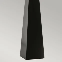 Sklep Kaja Biało-czarna lampa stołowa do salonu ASCENT-TL-BLK-W z serii ASCENT* Lampki Stołowe Z Abażurem|Tradycyjne Lampki Stołowe