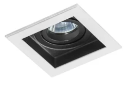 Sklep Kaja Biało-czarna lampa wpustowa oczko do holu AZ1362 MINORKA | Kaja* Oprawy Podtynkowe