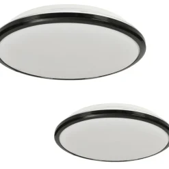 Sklep Kaja Biało-czarny plafon sufitowy, ochrona IP44 ML6404 z serii TERMA | Kaja Oświetlen* Plafony Nowoczesne|Lampy Led