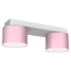 Sklep Kaja Biało-różowa lampa sufitowa do pokoju dziecka MLP7554 z serii DIXIE | Kaja Oświe Best