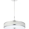 Sklep Kaja Biało-srebrna lampa wisząca z abażurem JUP 1223 JAZZ | Kaja Discount