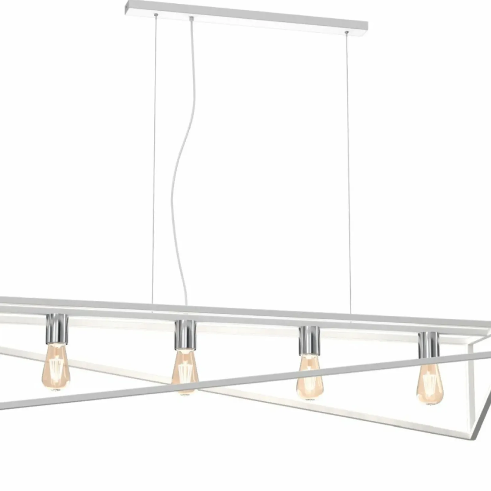 Sklep Kaja Biało-srebrna lampa wisząca do jadalni LX 225 GOTE | Kaja Oświetlenie Shop