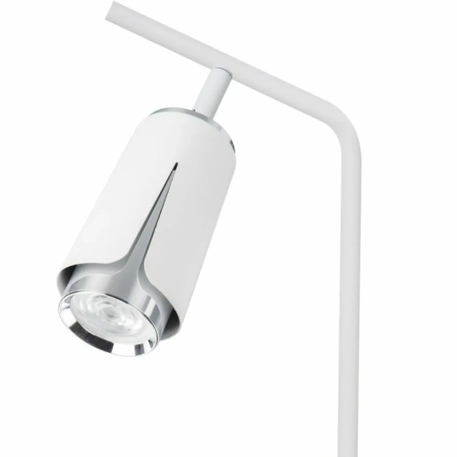 Sklep Kaja Biało-srebrna, nowoczesna lampka biurkowa ML0276 FLOWER | Kaja* Lampki Biurkowe