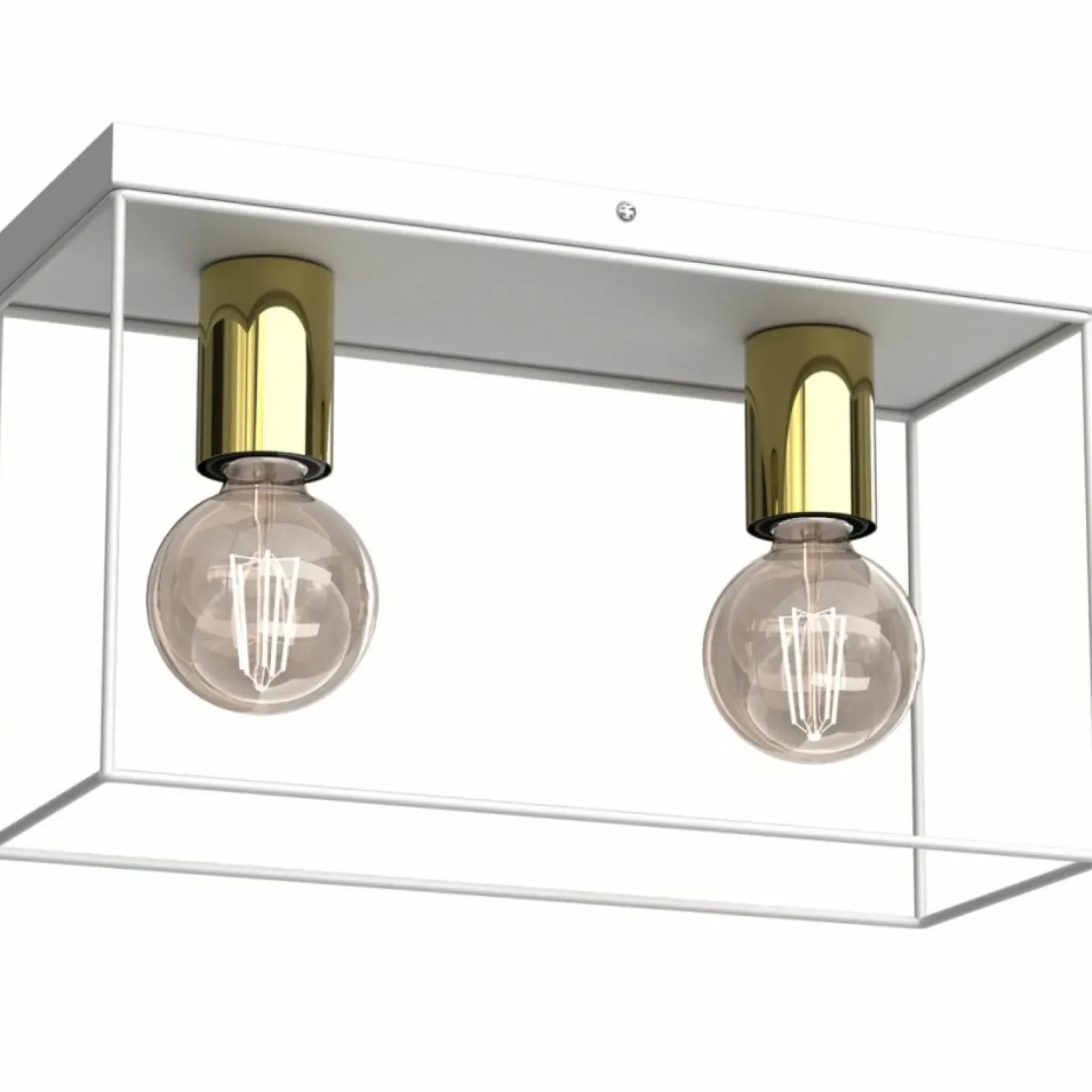 Sklep Kaja Biało-złota lampa sufitowa na ozdobne żarówki LX 4357 HOMEN | Kaja New