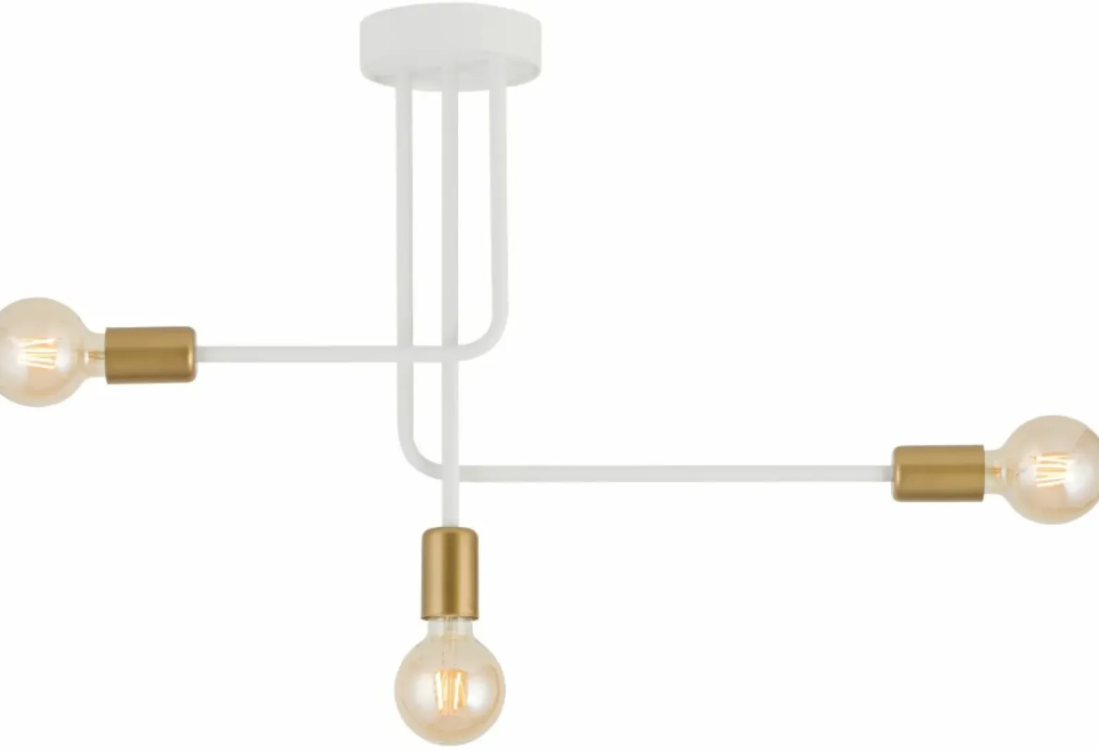 Sklep Kaja Biało-złota lampa sufitowa na ozdobną żarówkę SIG 32381 z serii GINO Outlet