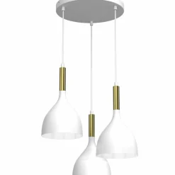 Sklep Kaja Biało-złota lampa wisząca, do każdego wnętrza LX 3898 z serii NOAK New