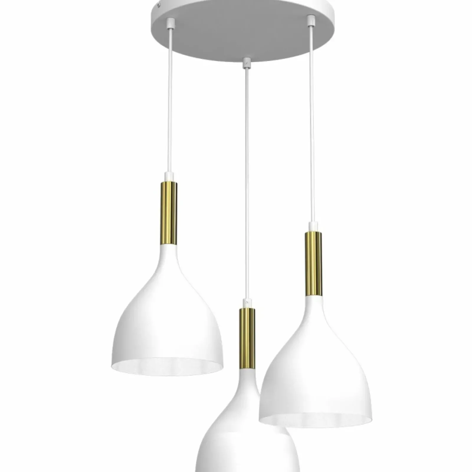 Sklep Kaja Biało-złota lampa wisząca, do każdego wnętrza LX 3898 z serii NOAK New