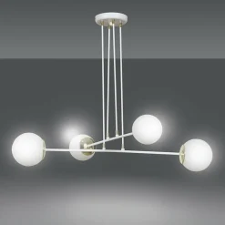 Sklep Kaja Biało-złota lampa wisząca klasyczne klosze 967/4 | Kaja Oświetlenie Cheap