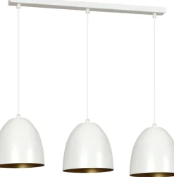 Sklep Kaja Biało-złota lampa wisząca nad stół w jadalni 411/3 | Kaja Oświetlenie Flash Sale