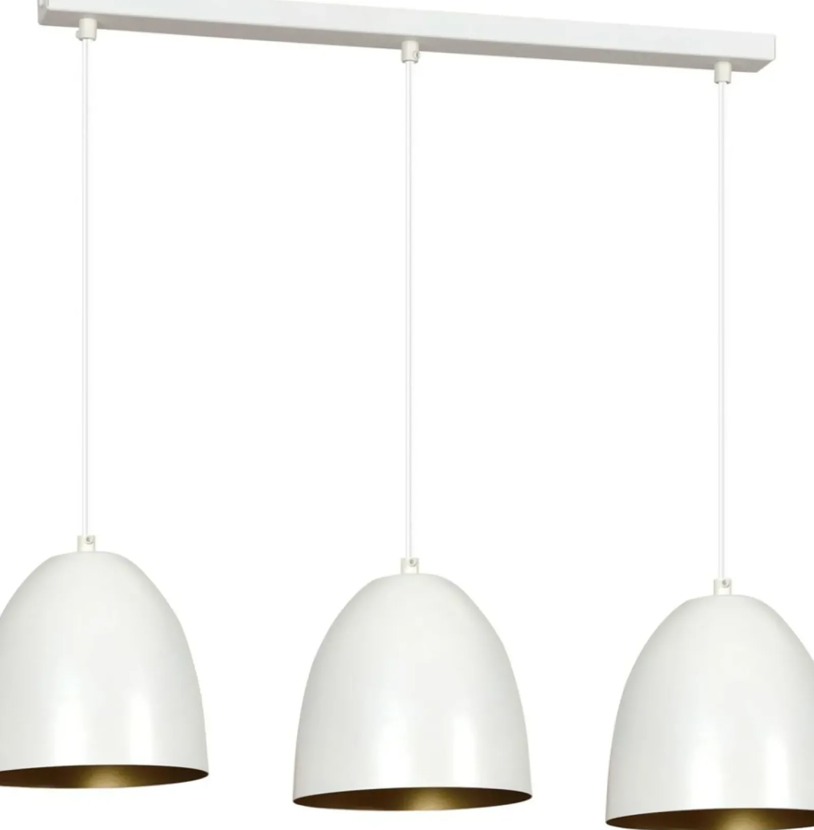 Sklep Kaja Biało-złota lampa wisząca nad stół w jadalni 411/3 | Kaja Oświetlenie Flash Sale