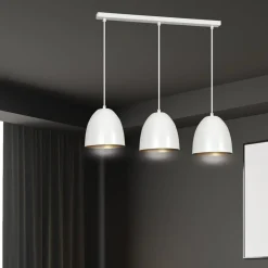 Sklep Kaja Biało-złota lampa wisząca nad stół w jadalni 411/3 | Kaja Oświetlenie Flash Sale