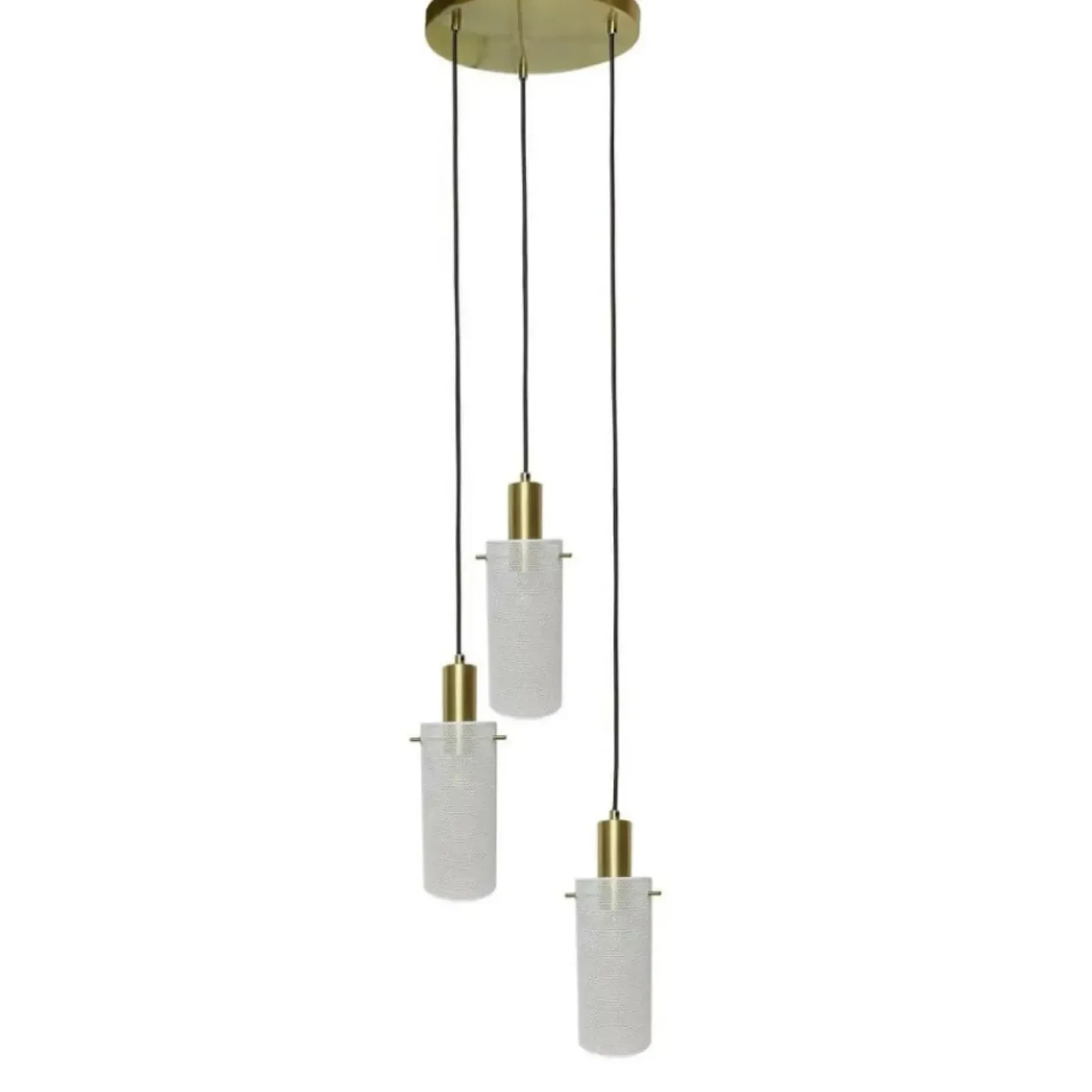 Sklep Kaja Biało-złota lampa wisząca, wąskie klosze LP-945/3P WH TIRANA | Kaja New