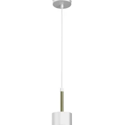 Sklep Kaja Biało-złota lampa wisząca, złoty element MLP7754 z serii ARENA | Kaja Oświetleni Discount