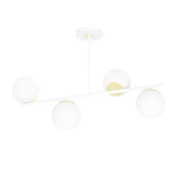Sklep Kaja Biało-złota, nowoczesna lampa do kuchni 1023/4 FLOKI | Kaja Flash Sale